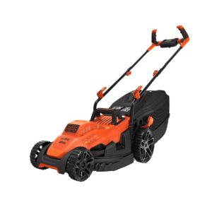 Black+Decker Corded Lawn Mower with W-Bike Handle, 1400 W