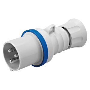 GEWISS STRAIGHT PLUG HP - IP44-IP54 - 2P+E 32A 200-250V 50-60HZ - BLUE - 6H - SCREW WIRING