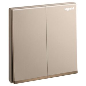 LEGRAND Galion - 2 gangs 1 way switch 16AX - Rose Gold