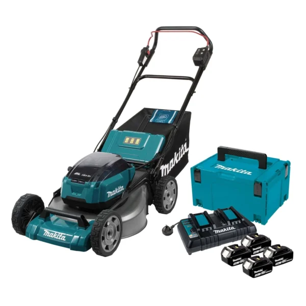 Makita Cordless Lawn Mower DLM531 18V + 18V with Batteries & Charger