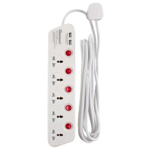 OSHTRACO 5-Way Extension Cord USB Ports 4 mtr